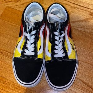 Vans Flame Old Skool Low Top Skate Shoe
